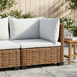 Corner Sofa with Cushions GENDT Natural Rattan Natural - Side View