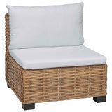 Middle Sofa with Cushions GENDT Natural Rattan Natural - Front View