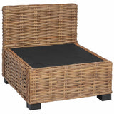 Middle Sofa with Cushions GENDT Natural Rattan Natural