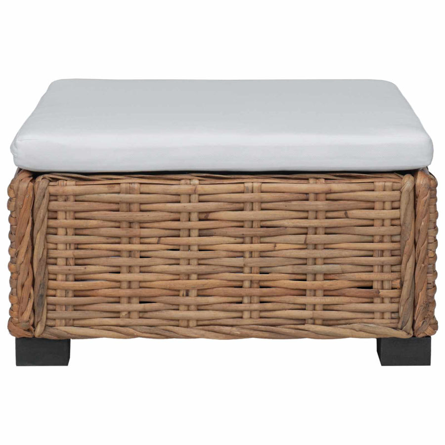 Footrest with Cushion GENDT Natural Rattan Natural