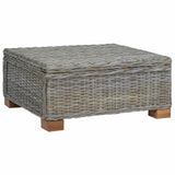 Coffee Table GENDT Natural Rattan Kubu Grey 67 x 60 x 30 cm