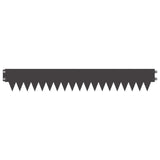 Lawn Edging 10 pcs Length Height 103 x 15 cm Steel Black