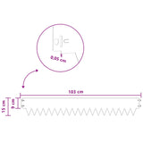 Lawn Edging 10 pcs Length Height 103 x 15 cm Steel Black - Extra Image