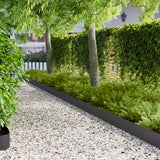 Lawn Edging 10 pcs 103 x 20 cm metal Black