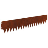 Lawn Edging 20 pcs 103 x 20 cm metal Rusty
