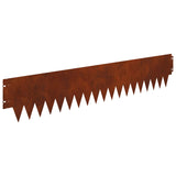 Lawn Edging 20 pcs 103 x 20 cm metal Rusty