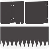 Lawn Edging 10 pcs 103 x 25 cm metal Black