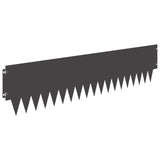Lawn Edging 20 pcs 103 x 25 cm metal Black