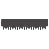 Lawn Edging 20 pcs 103 x 25 cm metal Black