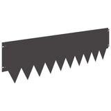 Lawn Edging 10 pcs 103 x 30 cm metal Black