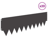 Lawn Edging 20 pcs metal - Side View