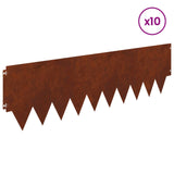Lawn Edging 10 pcs metal - Side View