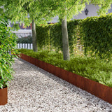Lawn Edging 20 pcs 103 x 30 cm metal Rusty