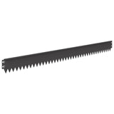 Lawn Edging 10 pcs 103 x 10 cm Steel Black - Rear View