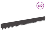 Lawn Edging 10 pcs 103 x 10 cm Steel Black