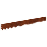 Lawn Edging 10 pcs 103 x 10 cm Steel Rusty
