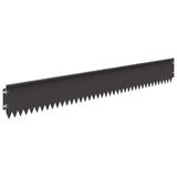Lawn Edging 10 pcs 103 x 15 cm Steel Black - Rear View