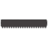 Lawn Edging 10 pcs 103 x 20 cm Steel Black - 45-Degree Angle
