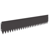 Lawn Edging 20 pcs 103 x 20 cm Steel Black - Rear View