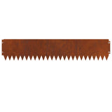 Lawn Edging 10 pcs 103 x 20 cm Steel Rusty - Rear View