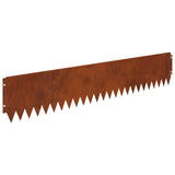 Lawn Edging 20 pcs 103 x 20 cm Steel Rusty