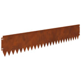 Lawn Edging 20 pcs 103 x 20 cm Steel Rusty