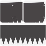 Lawn Edging 10 pcs 103 x 25 cm Steel Black - Close-Up Angle
