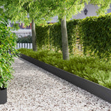 Lawn Edging 10 pcs 103 x 25 cm Steel Black