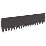 Lawn Edging 10 pcs 103 x 25 cm Steel Black