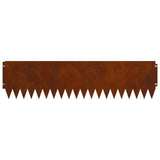 Lawn Edging 20 pcs 103 x 25 cm Steel Rusty