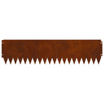 Lawn Edging 20 pcs 103 x 25 cm Steel Rusty