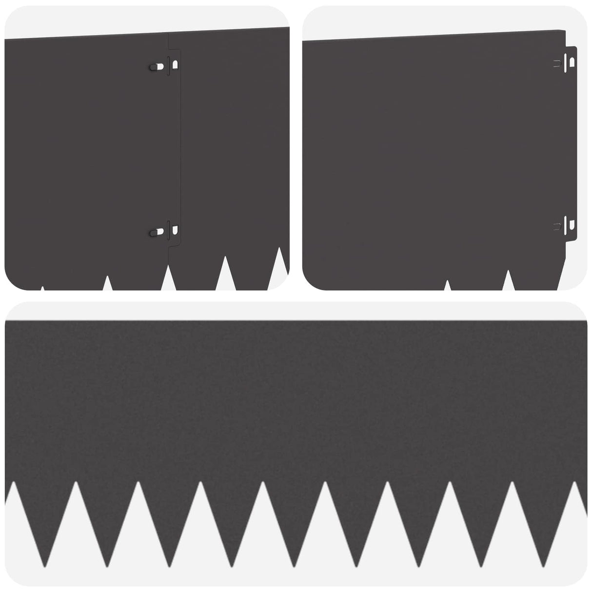 Lawn Edging 10 pcs 103 x 30 cm Steel Black