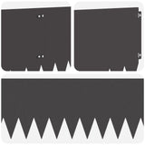 Lawn Edging 10 pcs 103 x 30 cm Steel Black