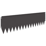 Lawn Edging 10 pcs 103 x 30 cm Steel Black