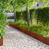 Lawn Edging 10 pcs 103 x 30 cm Steel Rusty