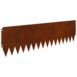 Lawn Edging 10 pcs 103 x 30 cm Steel Rusty - Close-Up Angle