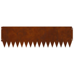 Lawn Edging 10 pcs 103 x 30 cm Steel Rusty
