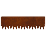 Lawn Edging 20 pcs 103 x 30 cm Steel Rusty