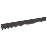 Lawn Edging 20 pcs 103 x 10 cm Steel Black - Rear View