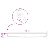 Lawn Edging 20 pcs 103 x 10 cm Steel Black - Extra Image