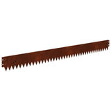Lawn Edging 10 pcs 103 x 10 cm Steel Rusty