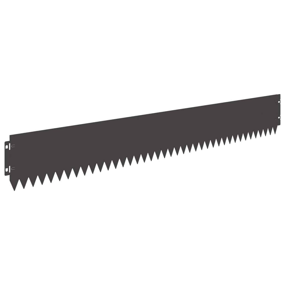Lawn Edging 10 pcs 103 x 15 cm Steel Black