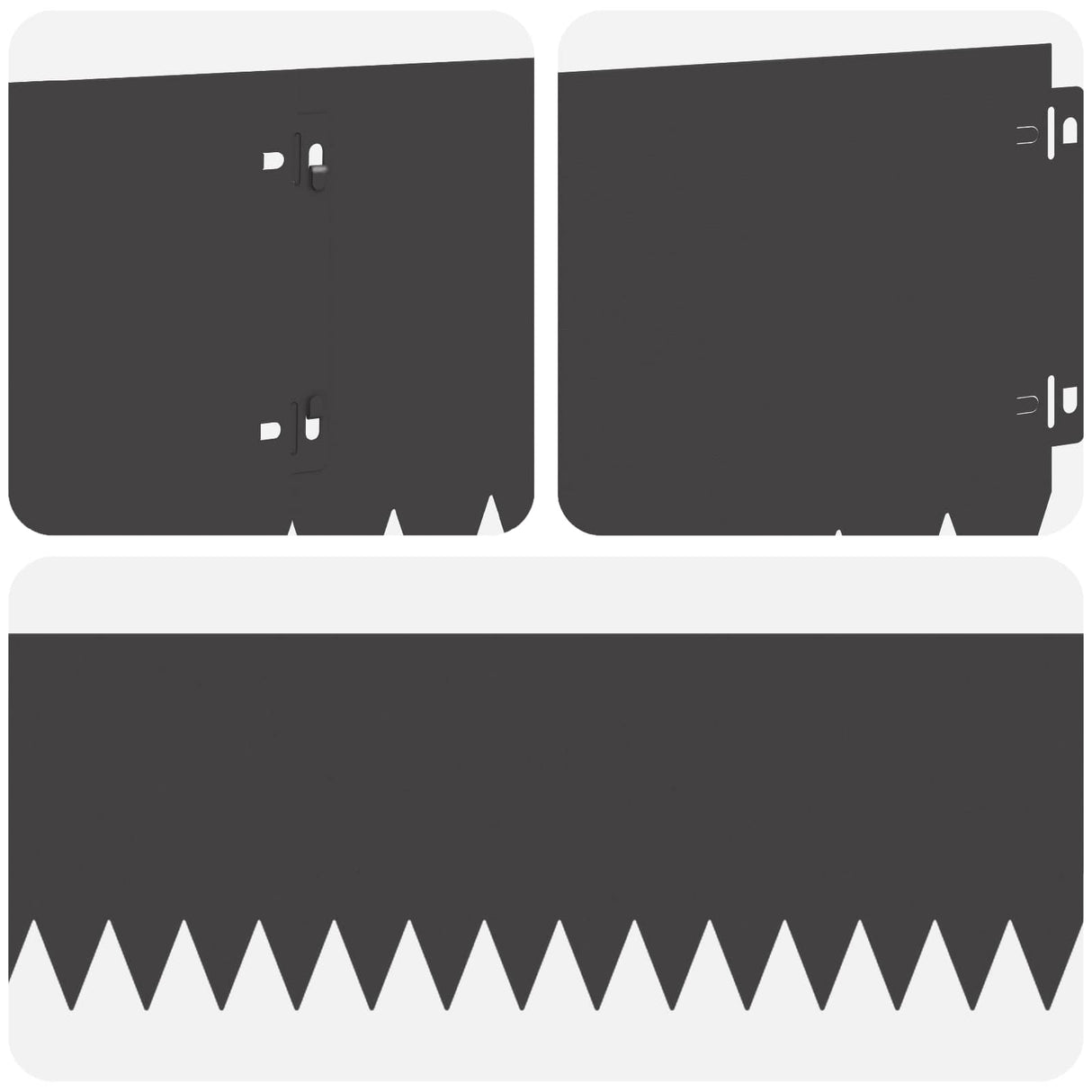 Lawn Edging 10 pcs 103 x 20 cm Steel Black