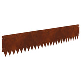 Lawn Edging 10 pcs 103 x 20 cm Steel Rusty
