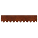 Lawn Edging 10 pcs 103 x 20 cm Steel Rusty