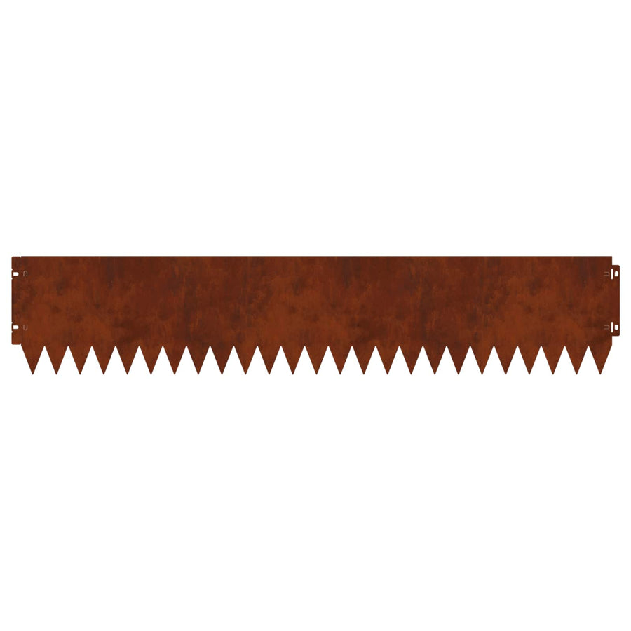 Lawn Edging 20 pcs 103 x 20 cm Steel Rusty