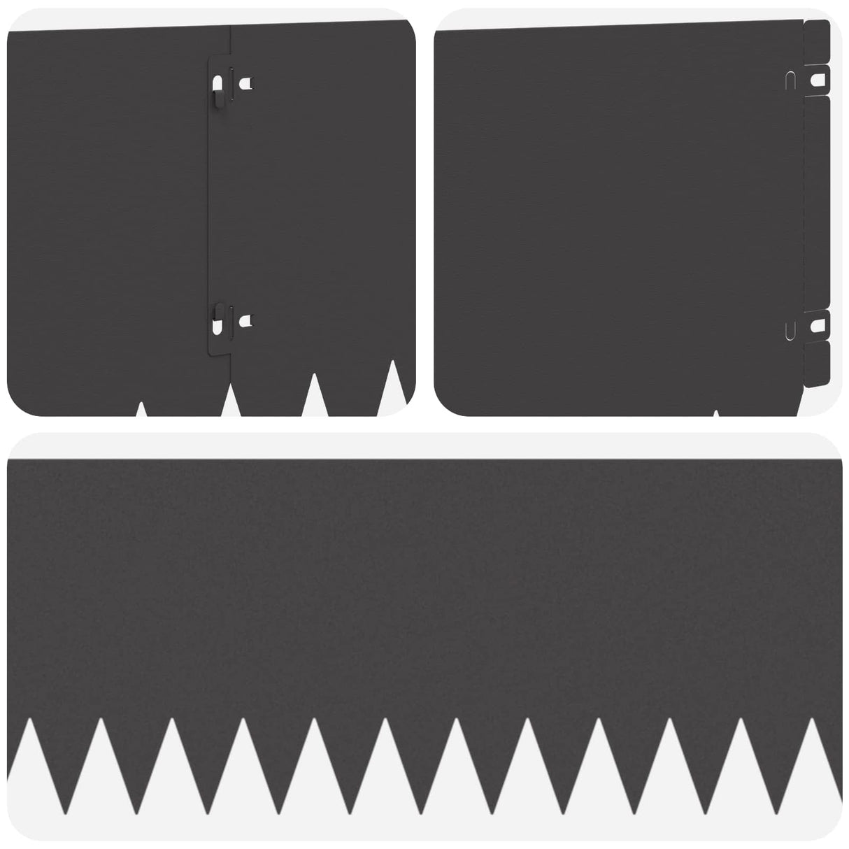 Lawn Edging 20 pcs 103 x 25 cm Steel Black