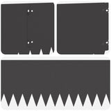 Lawn Edging 20 pcs 103 x 25 cm Steel Black - Close-Up Angle