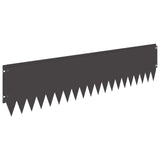 Lawn Edging 20 pcs 103 x 25 cm Steel Black - Rear View