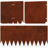 Lawn Edging 20 pcs 103 x 25 cm Steel Rusty - Low Angle